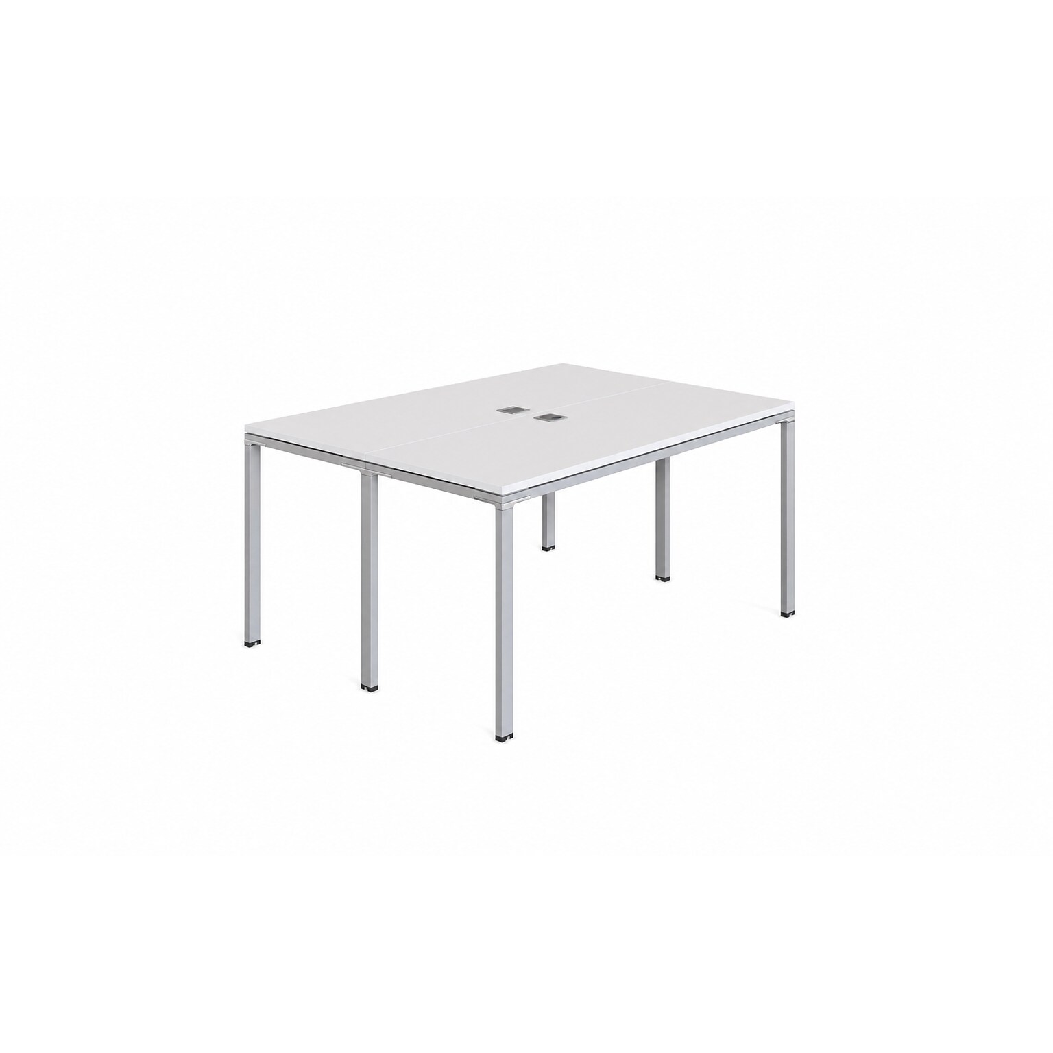 Boss Office Products Simple System 48W Desk, White, 2/Set (SGSD013-110-WT)