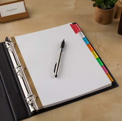Avery Big Tab Insertable Paper Dividers, 8 Tabs, White with Multicolor Tabs (11123)