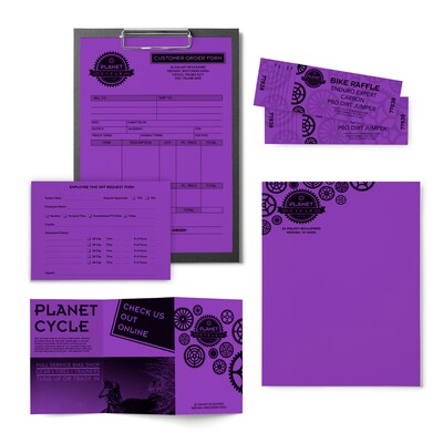 Astrobrights  8.5" x 11" Color Writing Paper, 24 lbs., Gravity Grape, 500 Sheets/Ream, 10 Reams/Carton (21961)