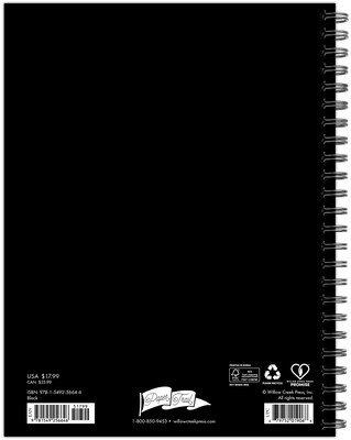 2026 Willow Creek 6.5 x 8.5 Weekly & Monthly Planner, Paperboard Cover, Black (56646)