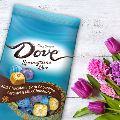 Dove Silky Smooth Springtime Mix Assorted Chocolate Pieces, 22.6 oz (MMM59489)
