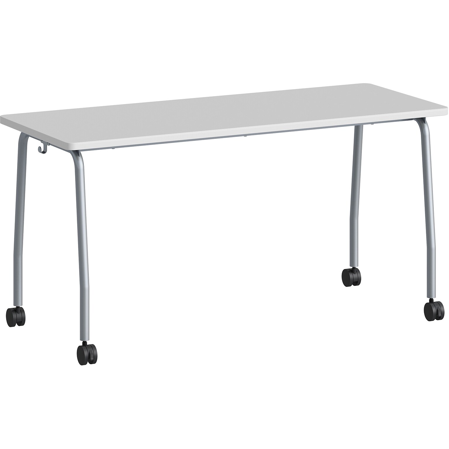 Lorell 23.63W x 29.5D  Training Room Table with Wheels, Gray (LLR60848)