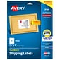 Avery TrueBlock Inkjet Shipping Labels, 3-1/3" x 4", White, 6 Labels/Sheet, 25 Sheets/Pack   (8164)