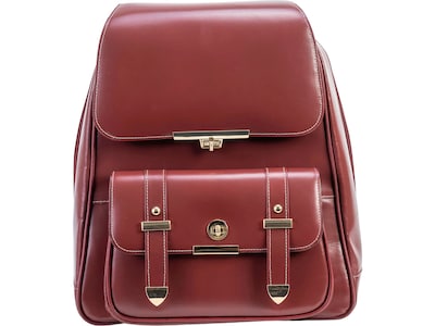 McKlein MARYVILLE Business Laptop/Tablet Backpack, Red (99576)
