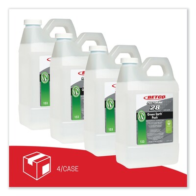 Betco Green Earth Bioactive Solutions PUSH Drain Cleaner, New Green Scent, 2 L Bottle, 4/Carton (BET1334700)