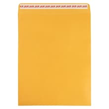 JAM Paper Self Seal Catalog Envelope, 11 1/2 x 14 1/2, Brown Kraft Manila, 100/Pack (13034235D)