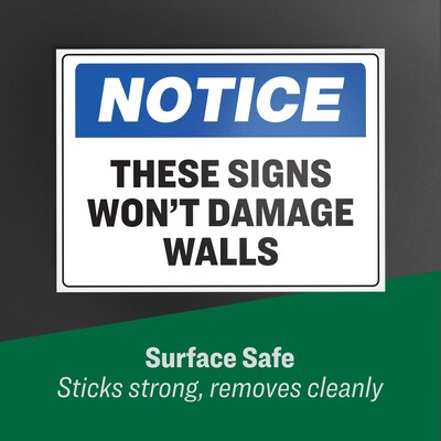 Avery Surface Safe Laser/Inkjet Label Safety Signs, 7" x 10", White, 15 Labels/Pack (61515)
