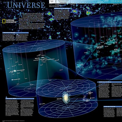 National Geographic The Universe Map, Laminated, 31.25 x 20.25 (NGMRE00620139)