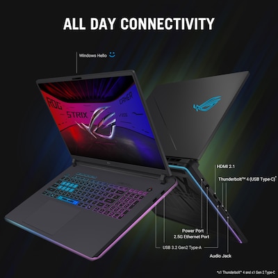 ASUS ROG Strix G18 18" 144Hz Gaming Laptop, NVIDIA GeForce RTX 5060, Intel Core i7-14650HX (2024), 16GB RAM, 1TB SSD, Windows 11