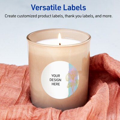 Avery Laser/Inkjet Circle Multipurpose Labels, 3" Dia., White, 60/Pack (S00-EVG)