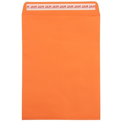 JAM Paper Self Seal Catalog Envelope, 9 x 12, Orange, 50/Pack (185747509I)