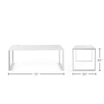 Union & Scale™ Workplace2.0™ 72" Writing Desk, White (UN57479)