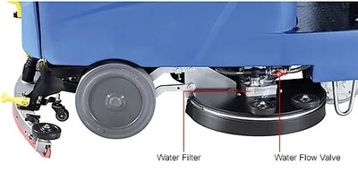 Global Industrial Auto Ride-On Floor Scrubber, 40" Cleaning Path (641750)