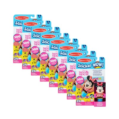 Melissa & Doug Sticker WOW! Disney Minnie Mouse Sticker Stamper Activity Book, 8 Books/Pack (51306-CASE)