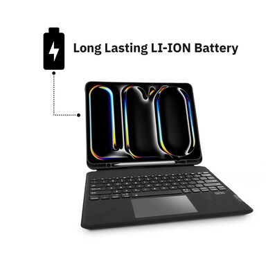 CODi PU Leather 13" Bluetooth Keyboard Folio Case for iPad Pro 6th Generation, Black (C30708530)