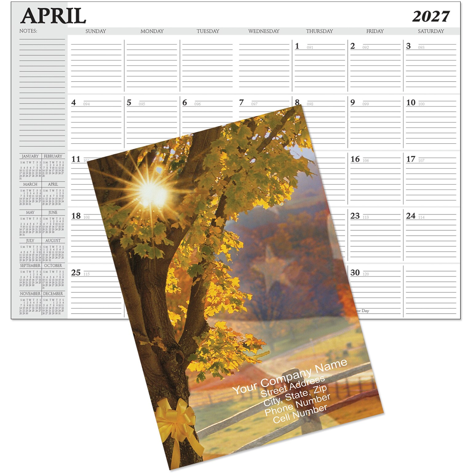 Custom HDI Monthly Desk Planner 7x10