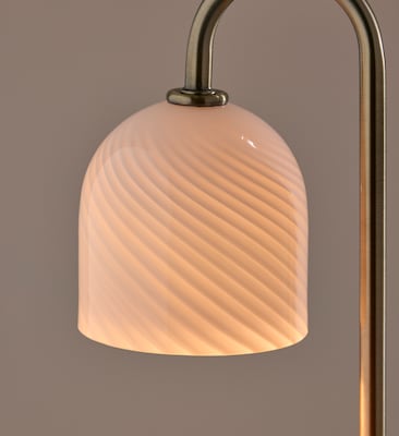 Simplee Adesso Alcott Candlewarmer 13" Halogen Table Lamp, Antique Brass (SL1191-21)