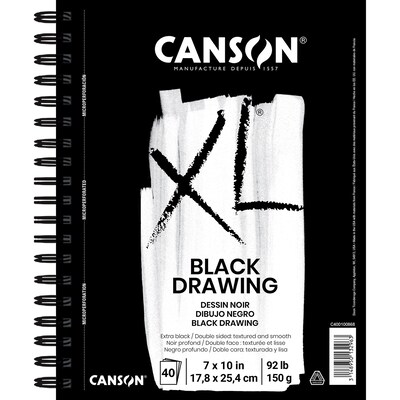 Canson XL Series 7 x 10 Wire Bound Drawing Sketch Pad, 10 Sheets/Pad, 2/Bundle (MCXC40010086806-2)