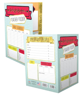 Carson Dellosa Education 6-pack Aim High Substitute Teacher Folder