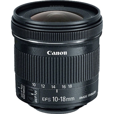 Canon EF-S 10-18mm f/4.5-5.6 IS STM Lens, Black (9519B002)