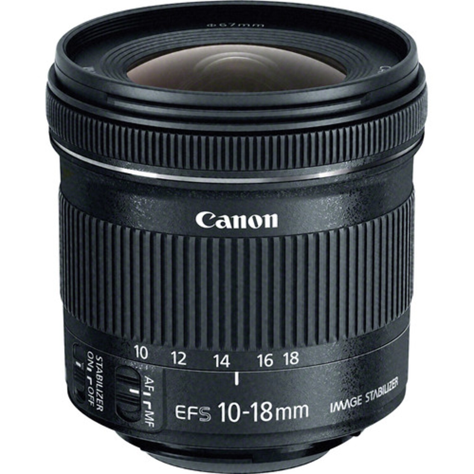 Canon EF-S 10-18mm f/4.5-5.6 IS STM Lens, Black (9519B002)