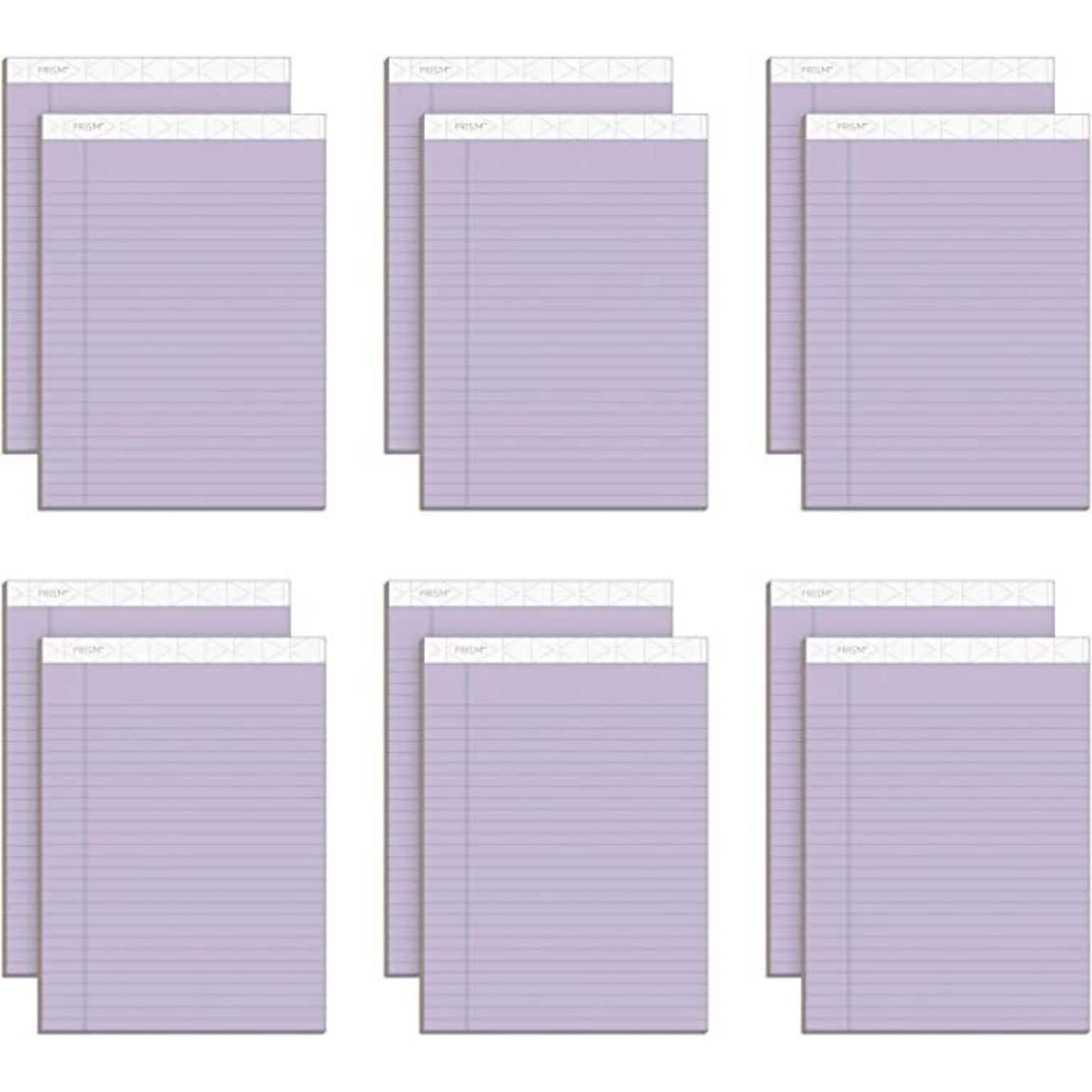 TOPS Prism+ Notepads, 8.5 x 11.75, Wide, Orchid, 50 Sheets/Pad, 12 Pads/Pack (TOP63140)