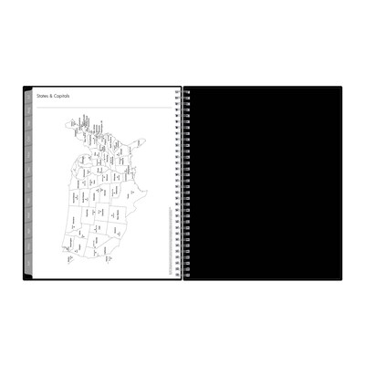 2025-2026 Blue Sky Enterprise 8.5" x 11" Academic Year Weekly & Monthly Planner, Plastic Cover, Black (130609-A26)