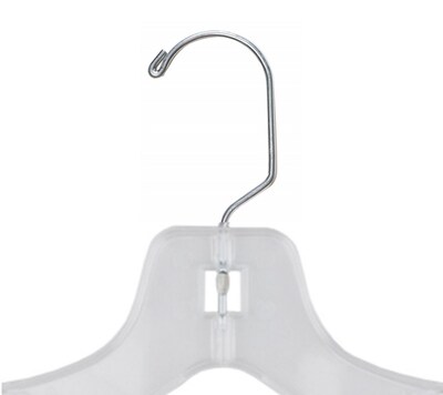 Nahanco 14 Plastic Super Heavy Weight Dress Hanger, Clear, 100/Carton (414)