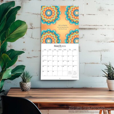 2026 Brush Dance Enlightened Rumi 12" x 12" Monthly Wall Calendar (9798330706518)