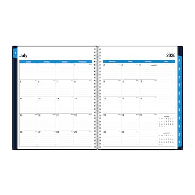 2026-2027 Blue Sky Collegiate 8.5" x 11" Academic Weekly & Monthly Planner, Plastic Cover, Navy (148672-A27)