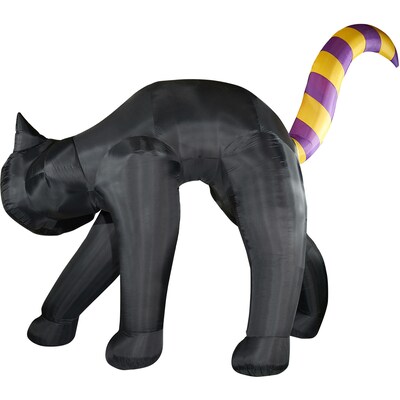 Haunted Hill Farm 20' Outdoor Inflatable Black Cat with Lights (HIBCAT201-L)