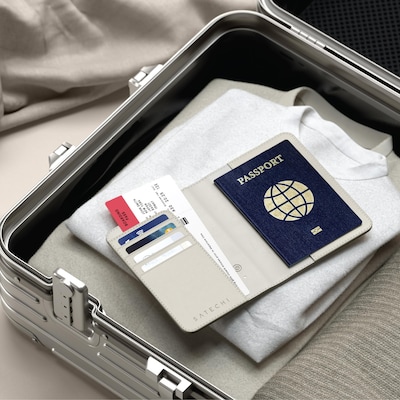 Satechi Vegan-Leather FindAll Passport Cover, Sand (ST-VPCW)