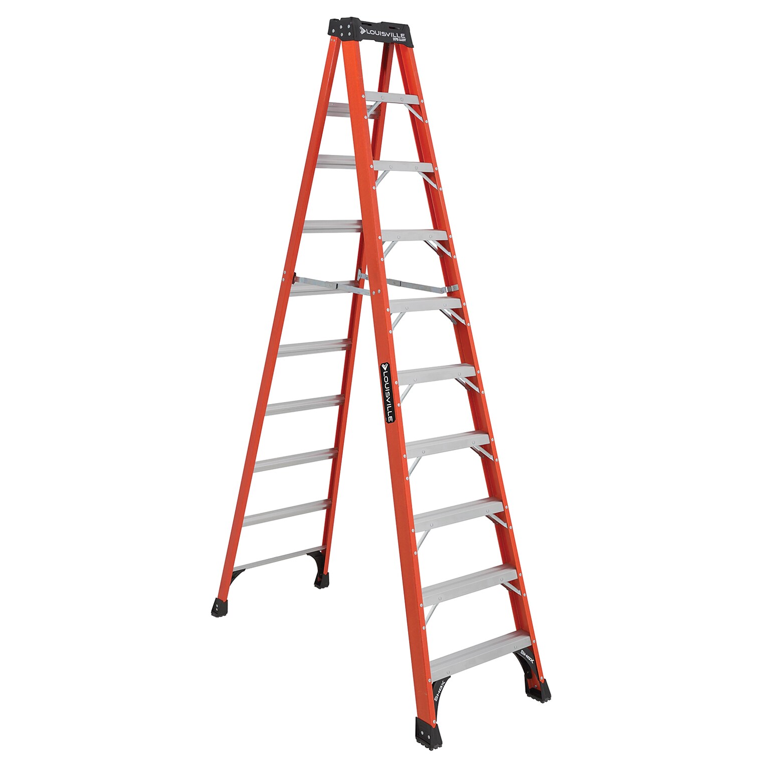 Louisville Ladder 10 Fiberglass Twin Step Ladder, 375 lbs. Capacity (FS1410HD)