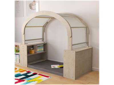 Flash Furniture Bright Beginnings Kids Reading Nook with Canopy, Brown (MK-KE18007-GG)