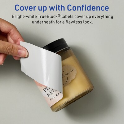 Avery TrueBlock Laser/Inkjet Rectangle Multipurpose Labels, 1" x 7", White, 400/Box (94225)