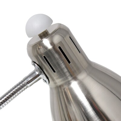 Creekwood Home Sleek Essentials 18.8" Flexible Gooseneck Desk Lamp, Brushed Nickel (CWD-1012-BN)