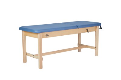 Aristo Wood Physician Exam Table with Adjustable Backrest, Paper Cutter, and Holder, 500lbs. Capacity, Blue (ADI996-HBF-BLU)