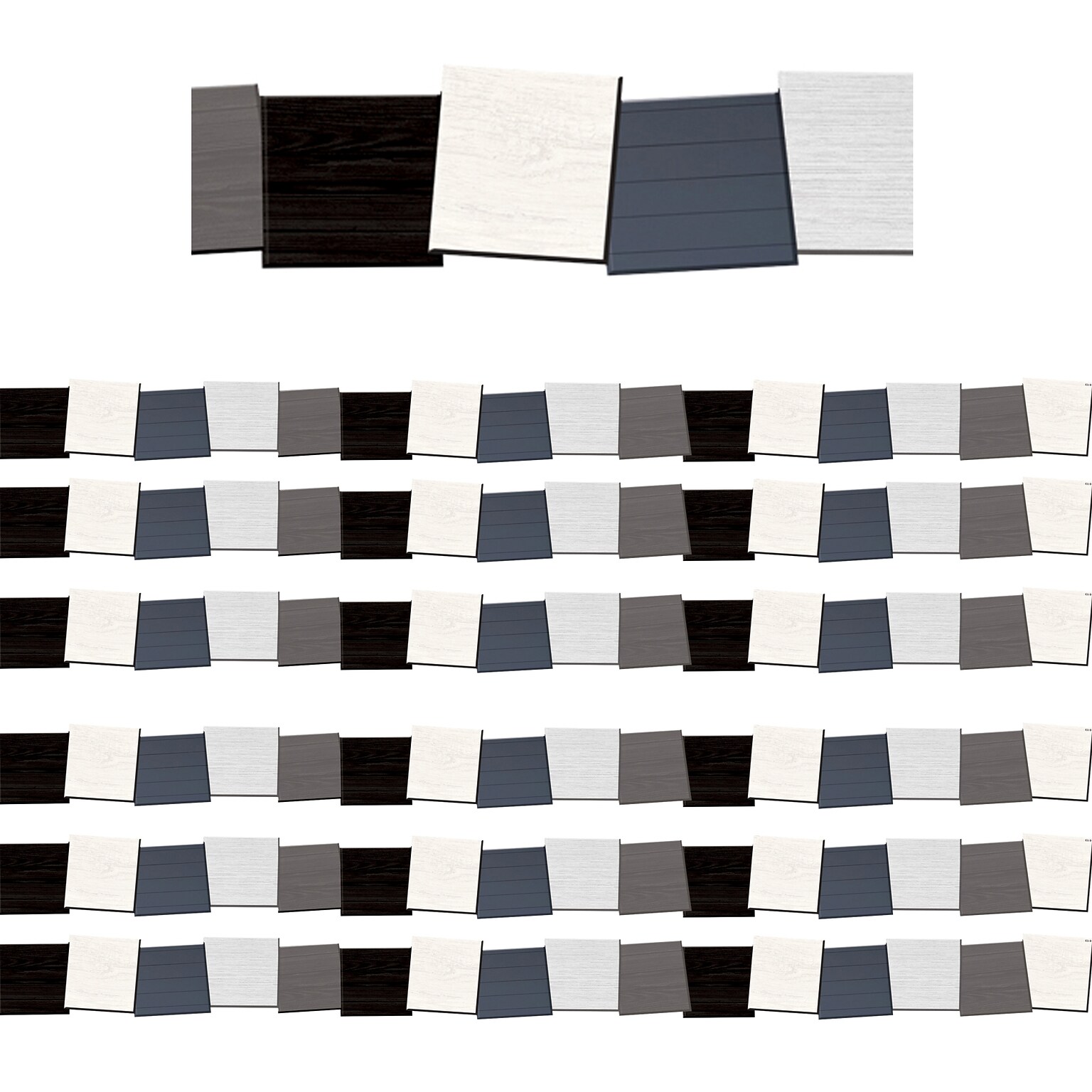 Teacher Created Resources Modern Farmhouse Block Die-Cut Border Trim, 35 ft., 6 Packs (TCR8535-6)