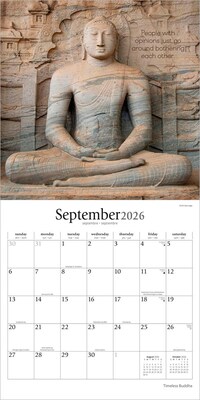 2026 Brush Dance Timeless Buddha 12" x 12" Monthly Wall Calendar (9798330706563)