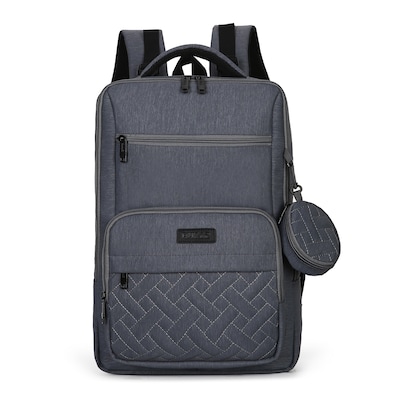 DUKAP Mom Pro Expandable Diaper Backpack, Large, Grey (BDKMOM17GRE)