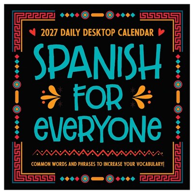 2027 TF Publishing Spanish Words 3.25" x 5.25" Daily Day-to-Day Calendar, Multicolored (27-3020)