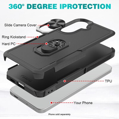 SaharaCase Raider Series Phone Case for Samsung Galaxy A57, Shock Absorbing, Scorpion Black (CP01109)