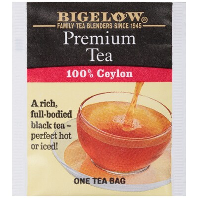 Bigelow Premium Ceylon Black Tea Bags, 1000 Tea Bags/Carton (00351)
