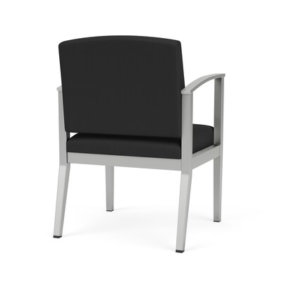 Lesro Amherst Steel Guest Chair, Whisper Black (AS1101.SSV-01WHBK)