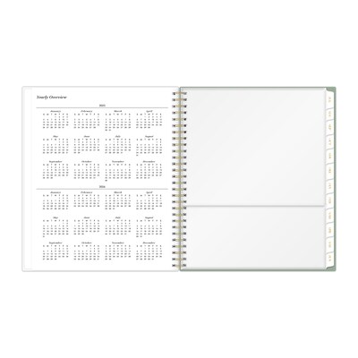 2025-2026 Blue Sky Sincerely Jules Water Stripes 8" x 10" Academic Year Monthly Planner, Plastic Cover, Multicolored (155337)