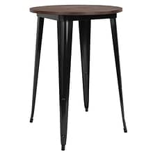 Flash Furniture Metal/Wood Restaurant Bar Table, 42H, Black (CH5109040M1BK)