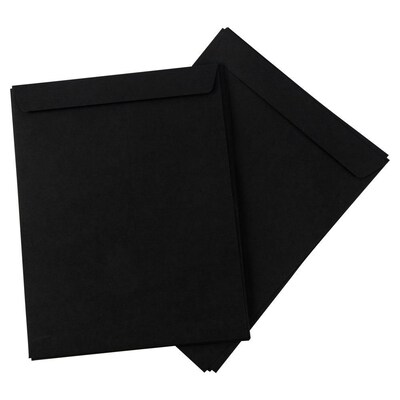 JAM Paper 10" x 13" Open End Catalog Envelopes, Black, 10/Pack (87733B)