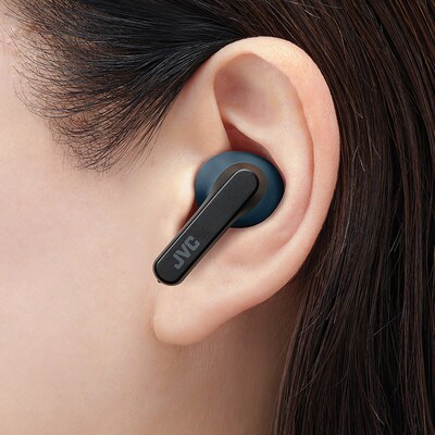 JVC RIPTIDZ True Wireless Earbuds with Charging Case, Bluetooth, Navy (HAA9TA)