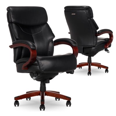 La-Z-Boy Bradley Bonded Leather Executive Chair, Black (46089-CC)