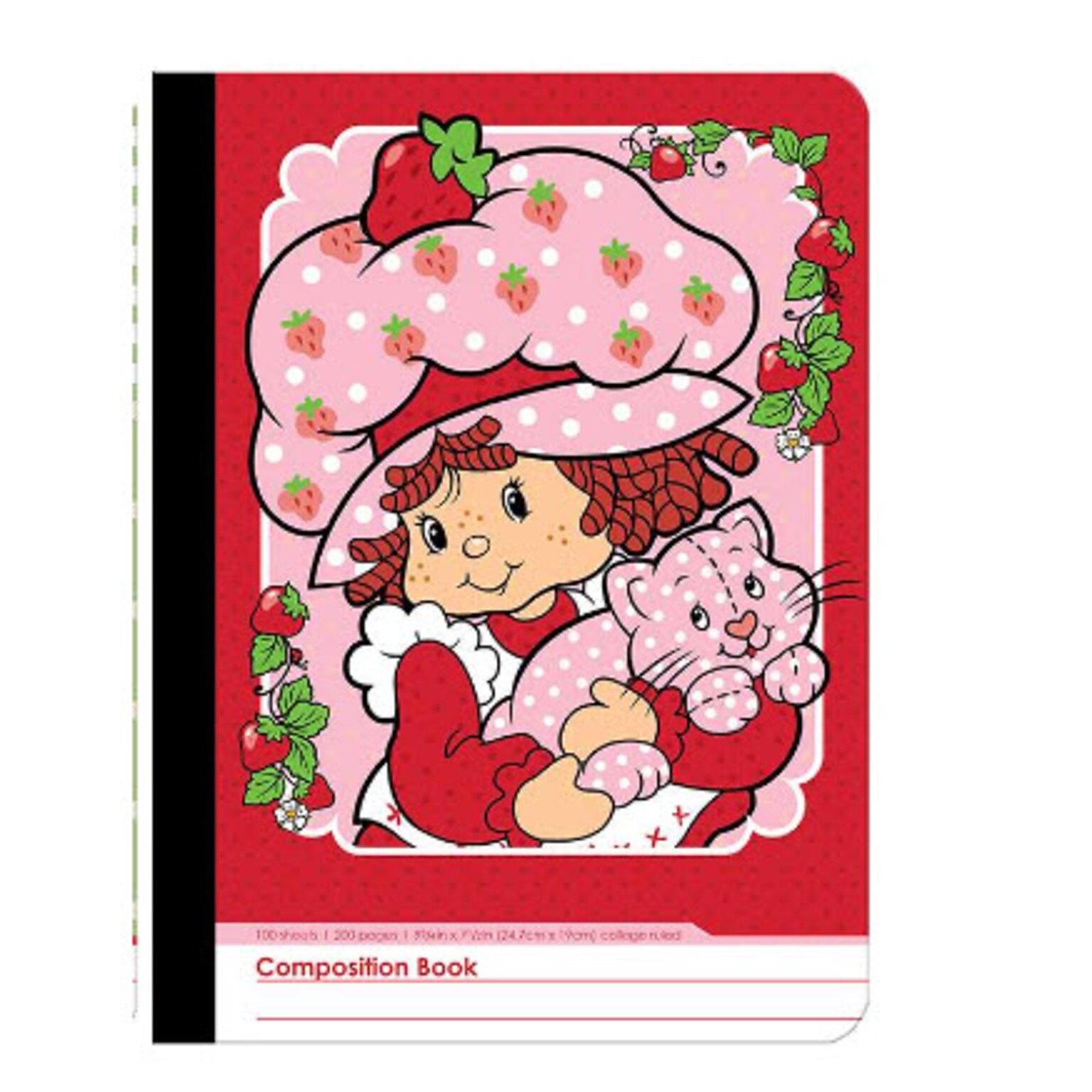 Inkology Strawberry Shortcake 1-Subject Composition Notebook, College Ruled, 100 Sheets, Assorted Colors (INK-46796-12PDQ)